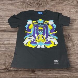 Adidas Black Tee with Vibrant Graphic